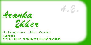 aranka ekker business card